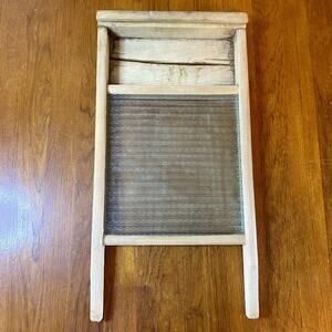 Vintage Glass Washboard Country Cottagecore Rustic Decor Farmhouse 25”x14”
